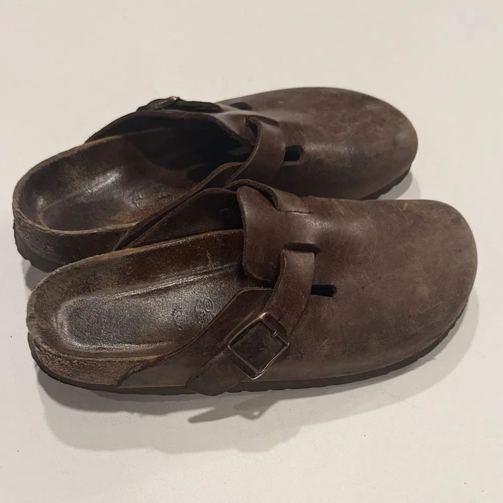 Birkenstock Men's Dark Brown Leather Loafers - Picture 2 of 4
